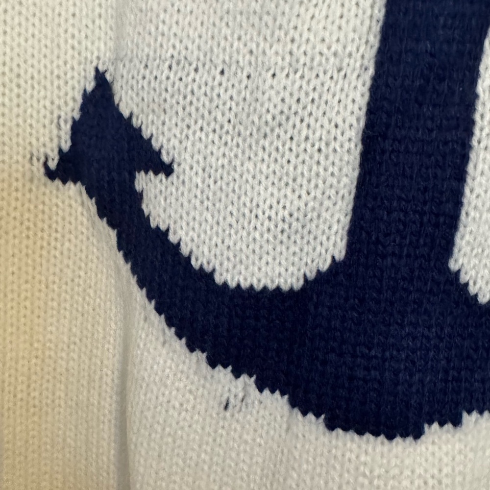Nautical White and Navy Sweater - Picture 5 of 6